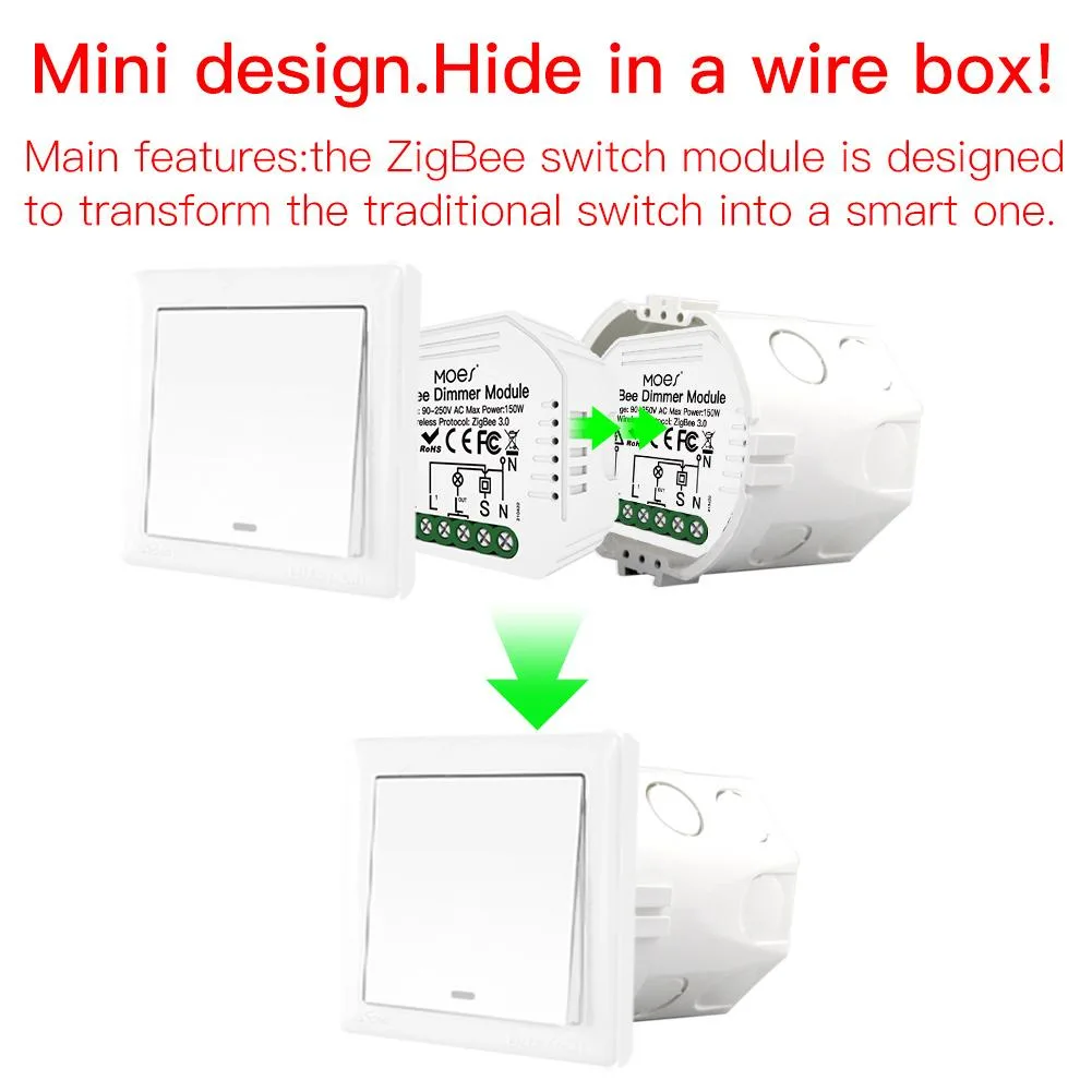 Moes Zigbee Smart Dimmer Switch image 2